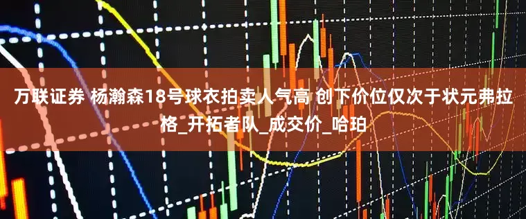万联证券 杨瀚森18号球衣拍卖人气高 创下价位仅次于状元弗拉格_开拓者队_成交价_哈珀
